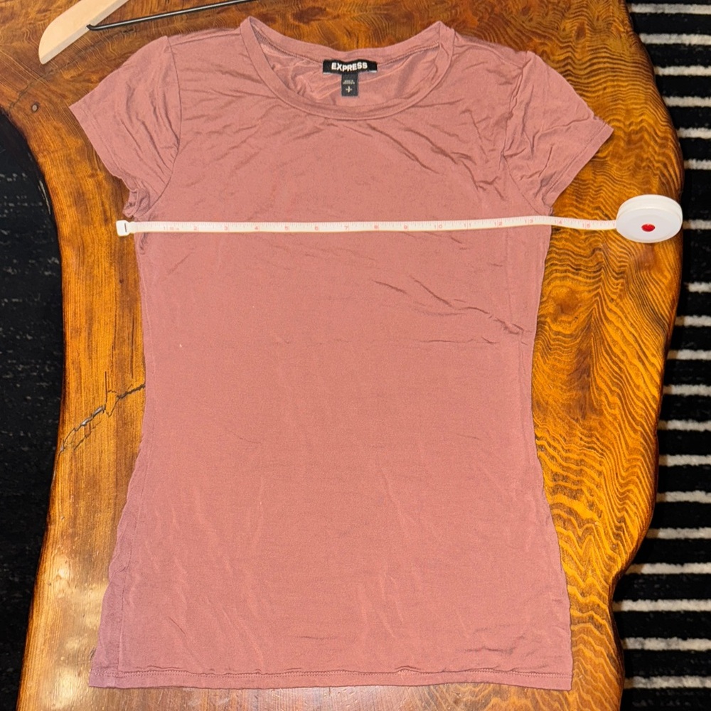 Express Dusty Rose Short Sleeve Tee